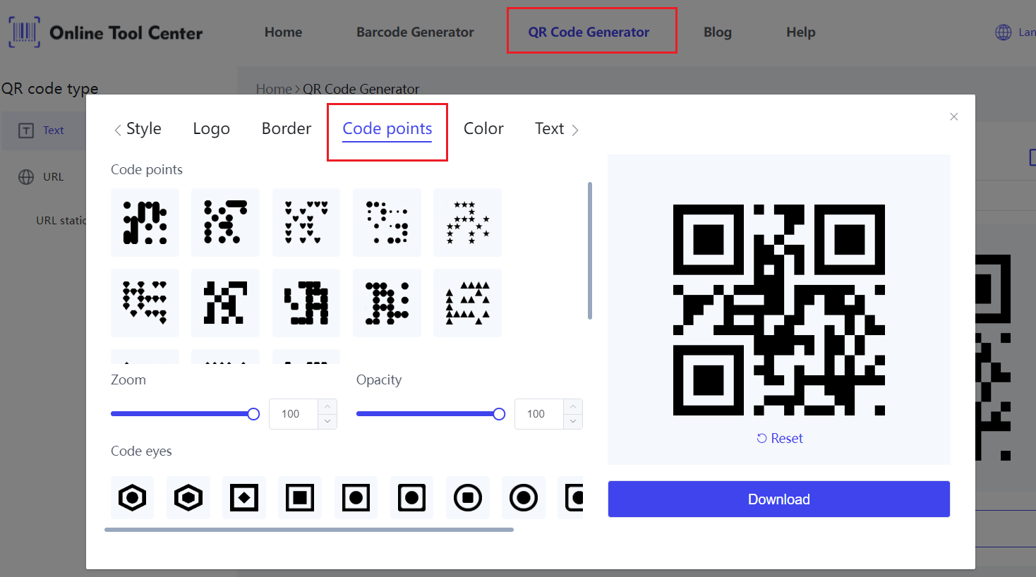 Tạo mã QR với Dots.png