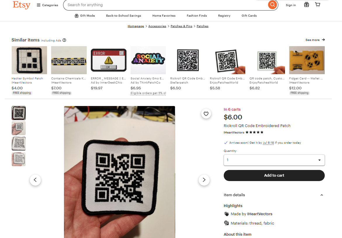 Etsy.png thêu qr code rick cuộn