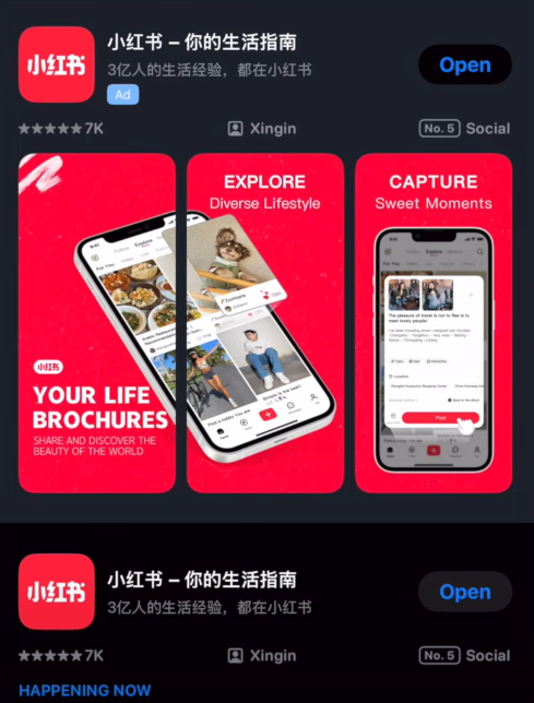 Rednote trên App Store