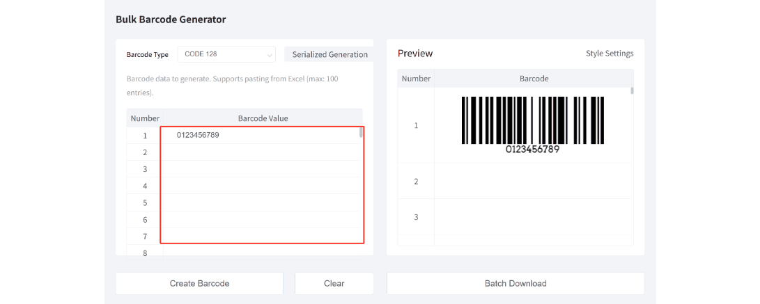 bulk barcode generation.gif mã vạch số lượng lớn generation.gif