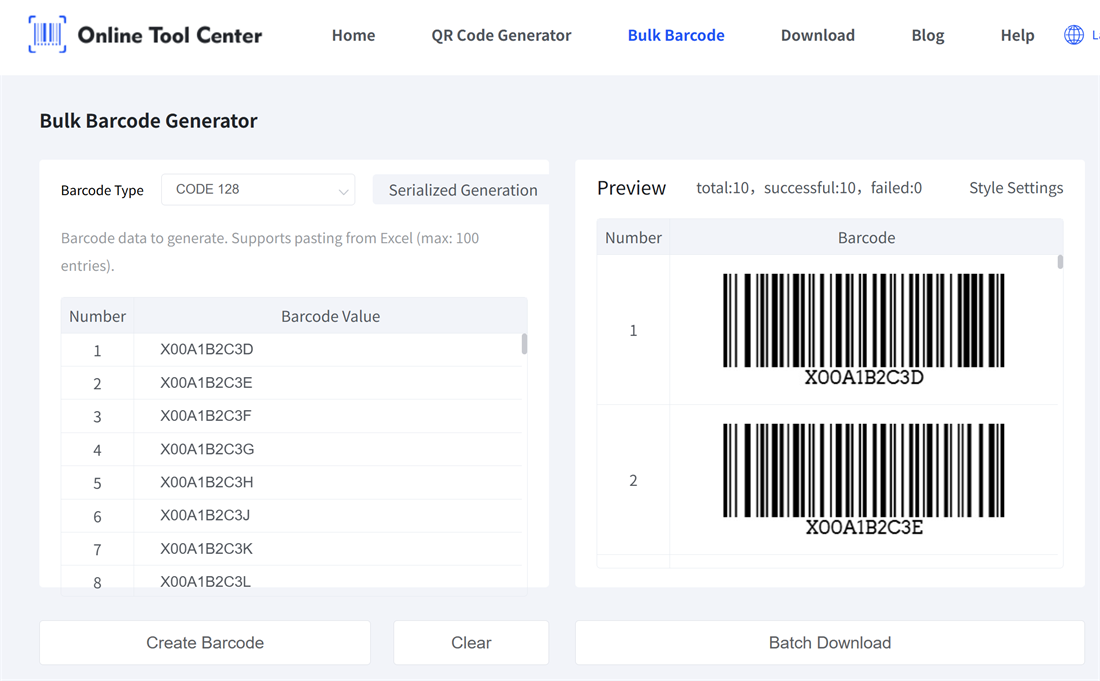 bulk fnsku barcodes mã vạch fnsku số lượng lớn