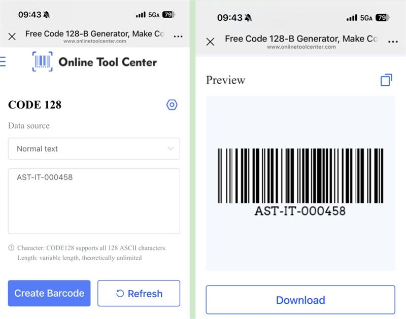 m&atilde; vạch 128