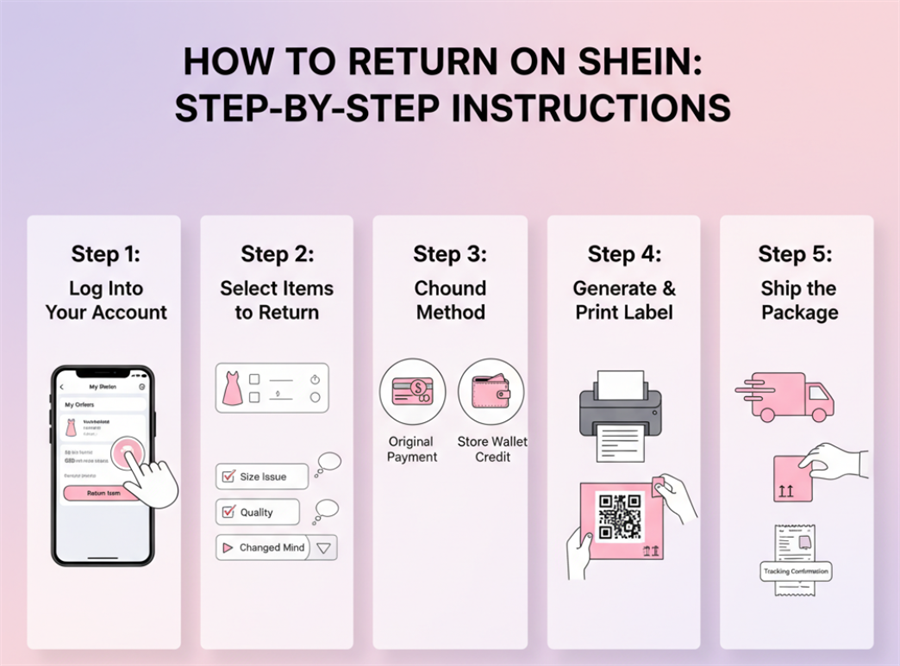 step by step hướng dẫn về shei