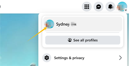 nhấp v&agrave;o h&igrave;nh ảnh hồ sơ tr&ecirc;n facebook