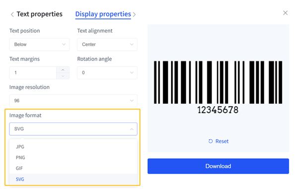 different barcode formats định dạng mã vạch khác nhau