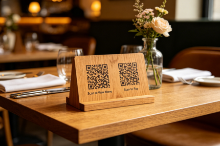 M&atilde; QR đ&ocirc;i trong nh&agrave; h&agrave;ng