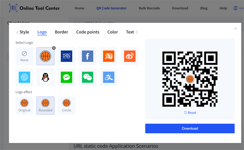 M&atilde; QR b&oacute;ng rổ t&ugrave;y chỉnh