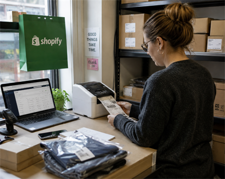 Nh&atilde;n m&atilde; vạch rint cho Shopify