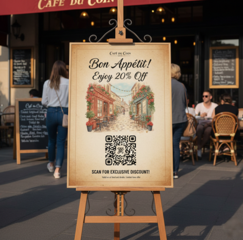 quảng c&aacute;o nh&agrave; h&agrave;ng m&atilde; qr