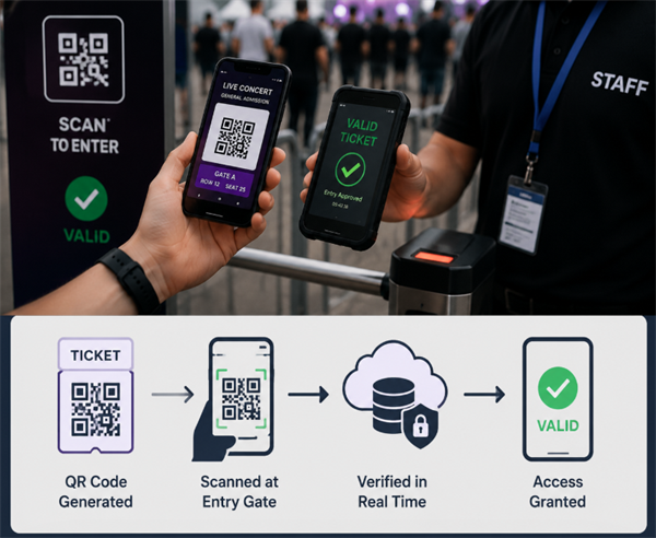 how QR code ticket validation work Cách xác nhận vé mã QR hoạt động