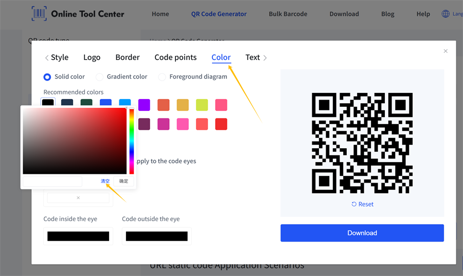 M&atilde; QR m&agrave;u sắc