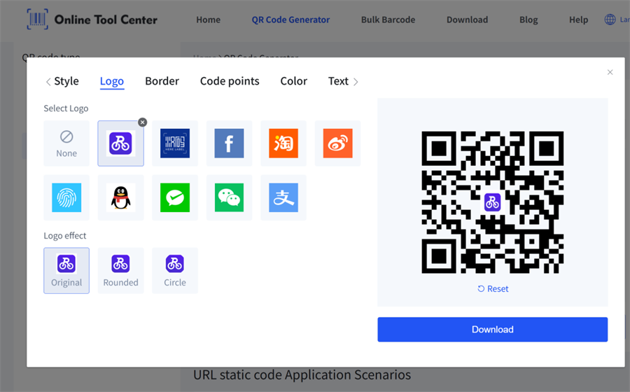 tạo m&atilde; qr t&ugrave;y chỉnh với logo