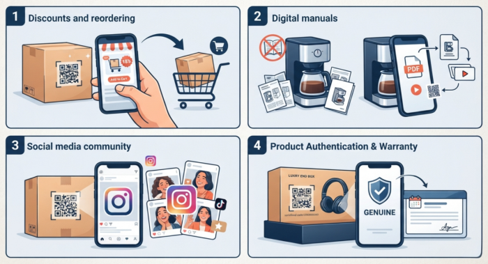 &yacute; tưởng của nh&atilde;n d&aacute;n m&atilde; qr tr&ecirc;n g&oacute;i sản phẩm