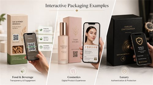 Interactive packaging examples Ví dụ đóng gói tương tác